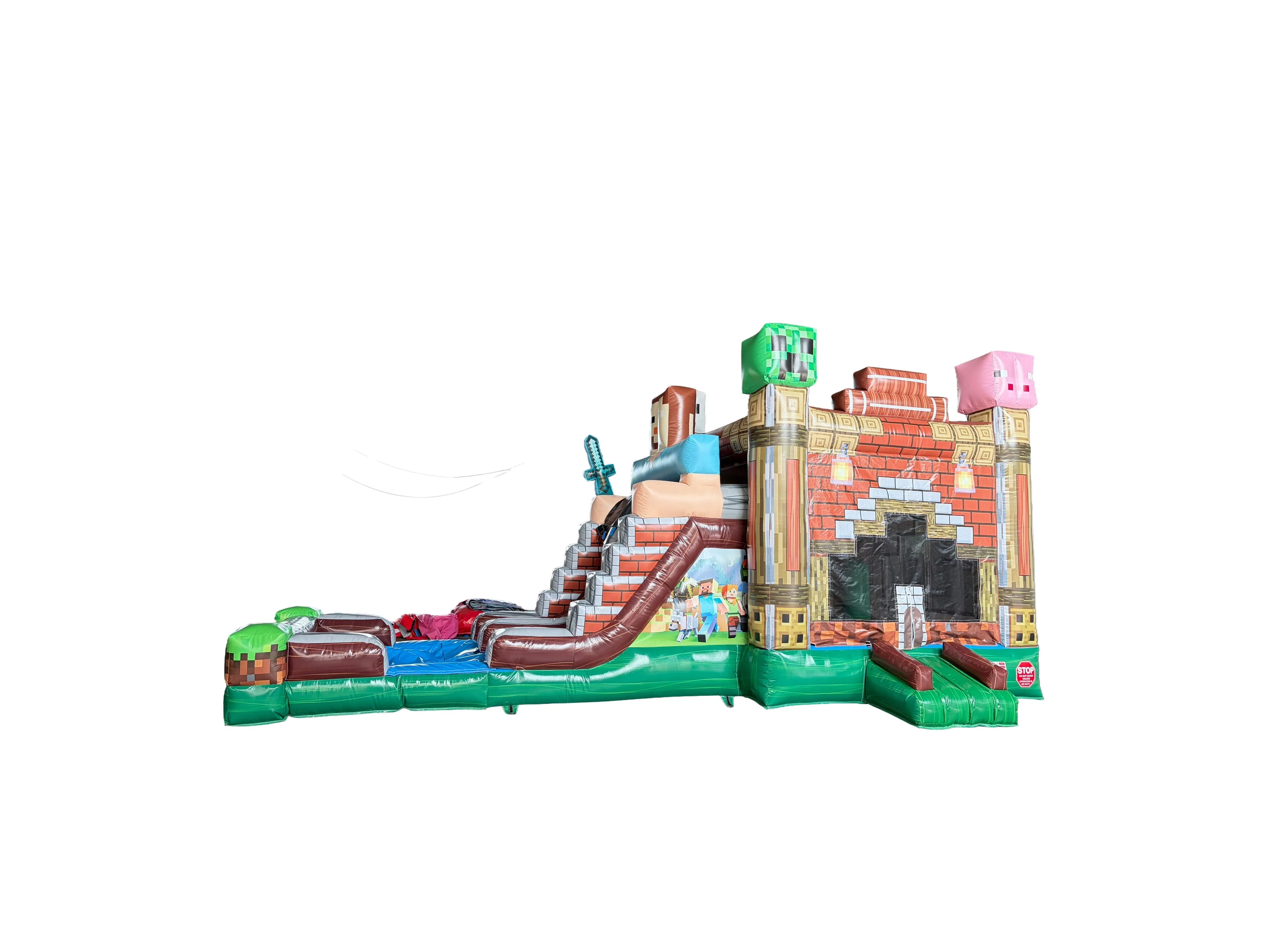Pixel wet/dry bounce house