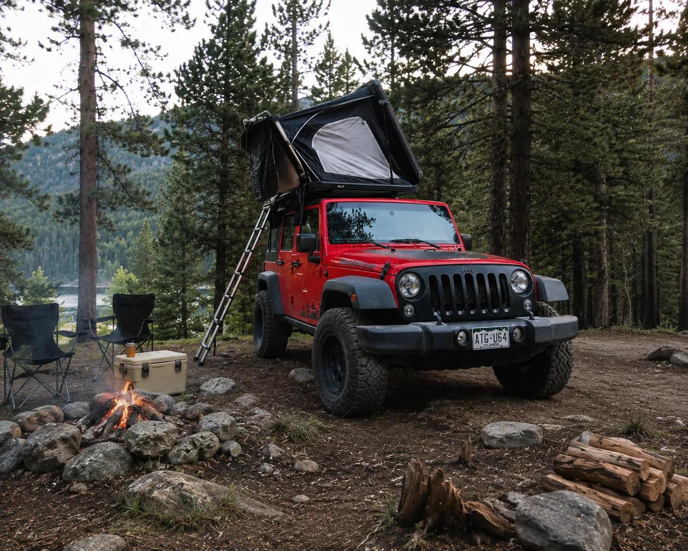 Overland Bundle - Jeep Wrangler & FreeSpirit Odyssey Tent