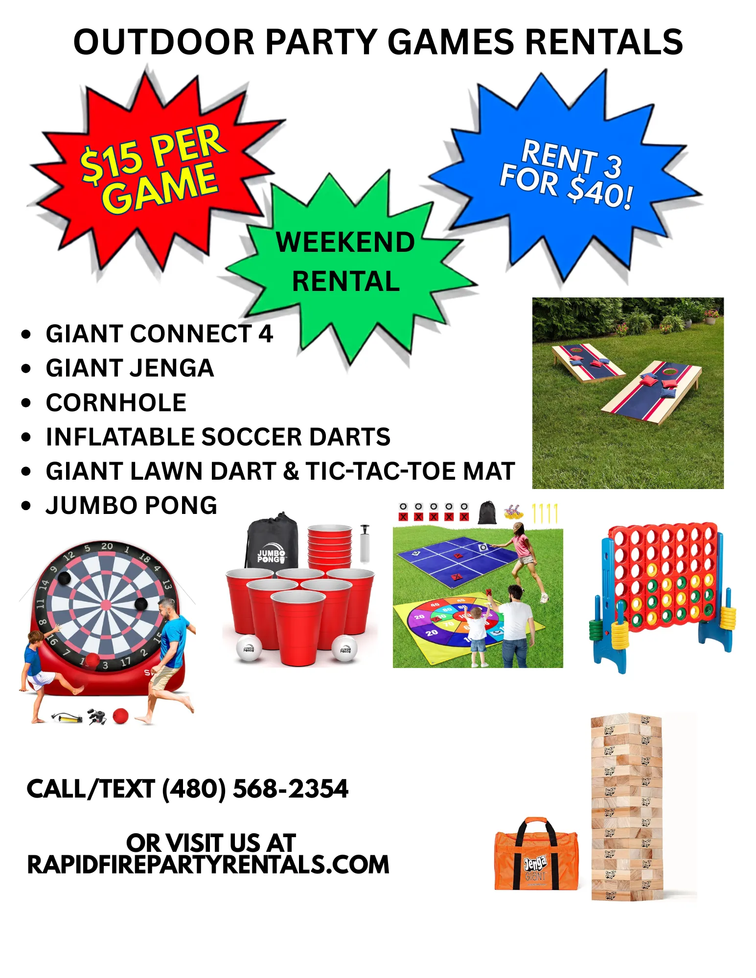 Ultimate Yard Games Trio Bundle – Rent Any 3 Games for Just $40!