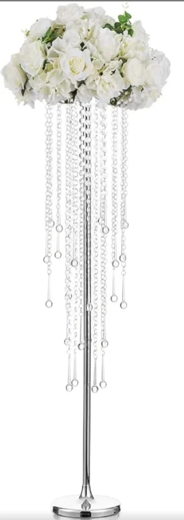 30" Silver Centerpiece Flower Stand