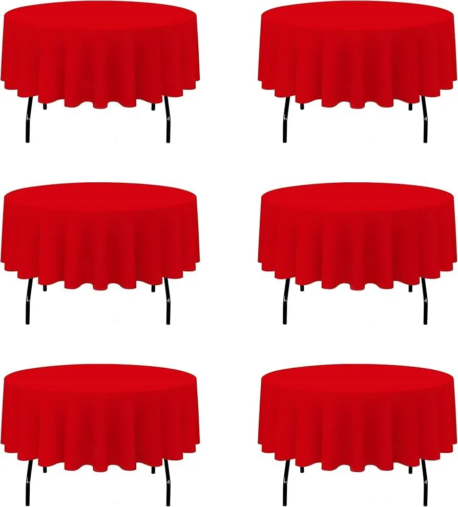 Red Round Tablecloth