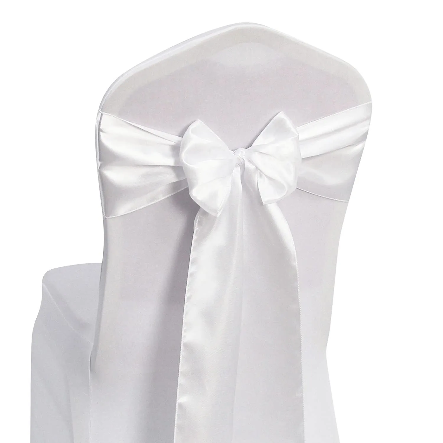White Satin Chair Tie