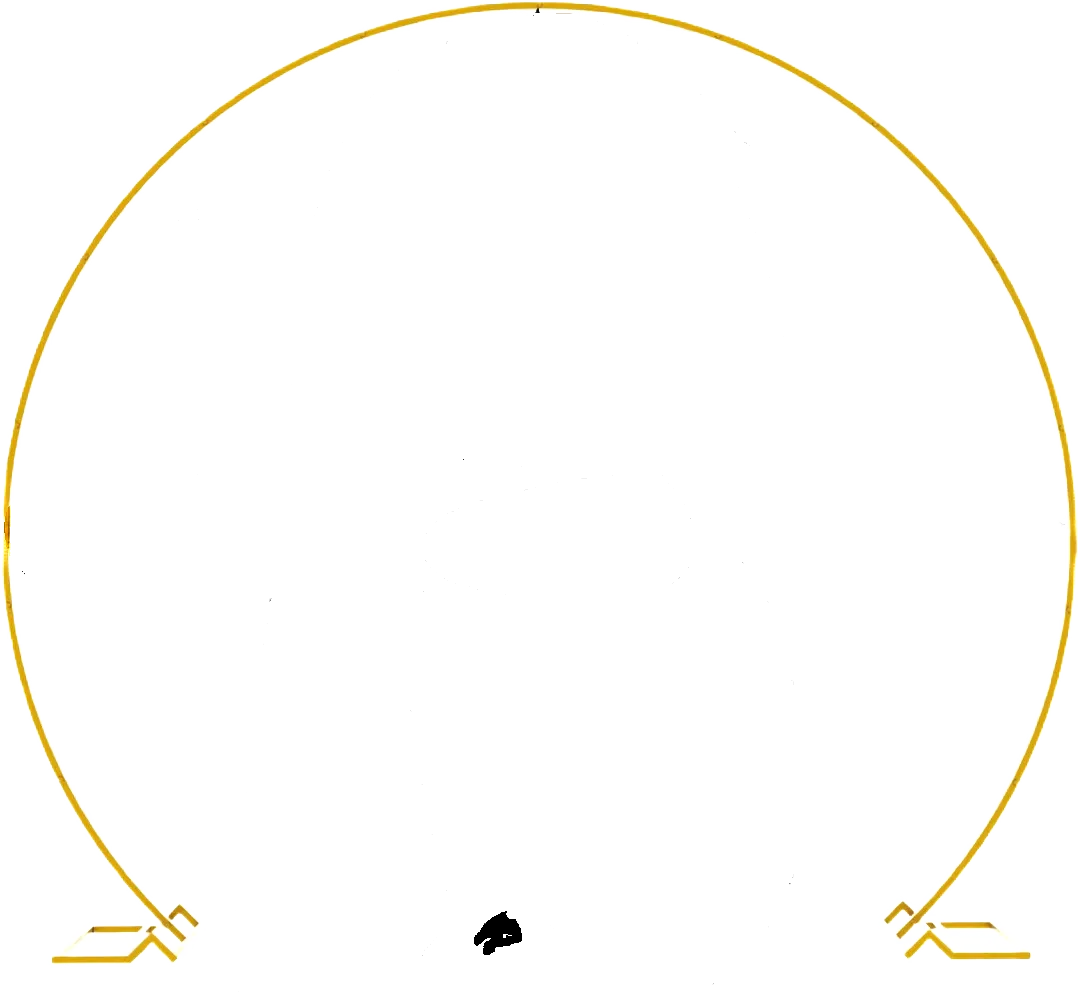 Gold Circle Ring Arch
