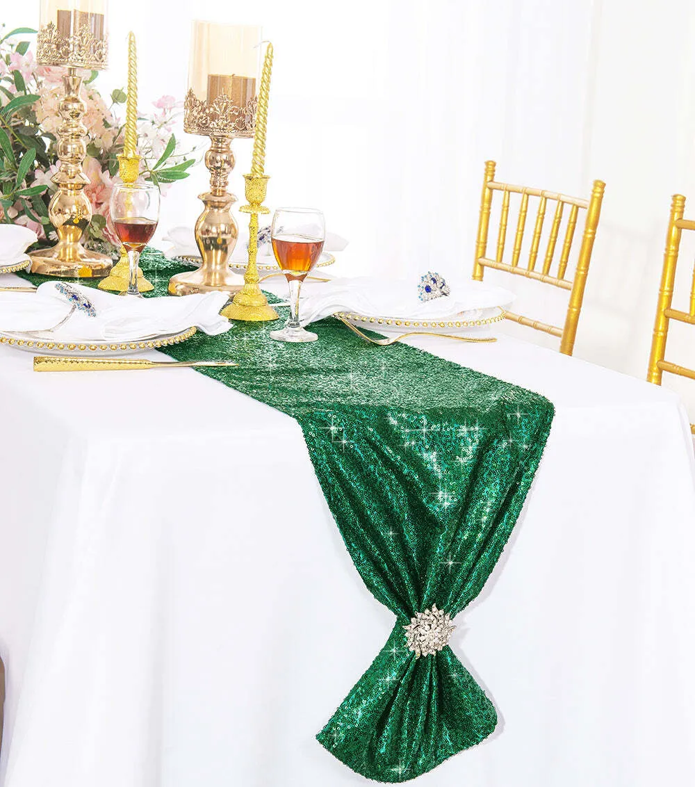 Emerald Green Sequin Runner