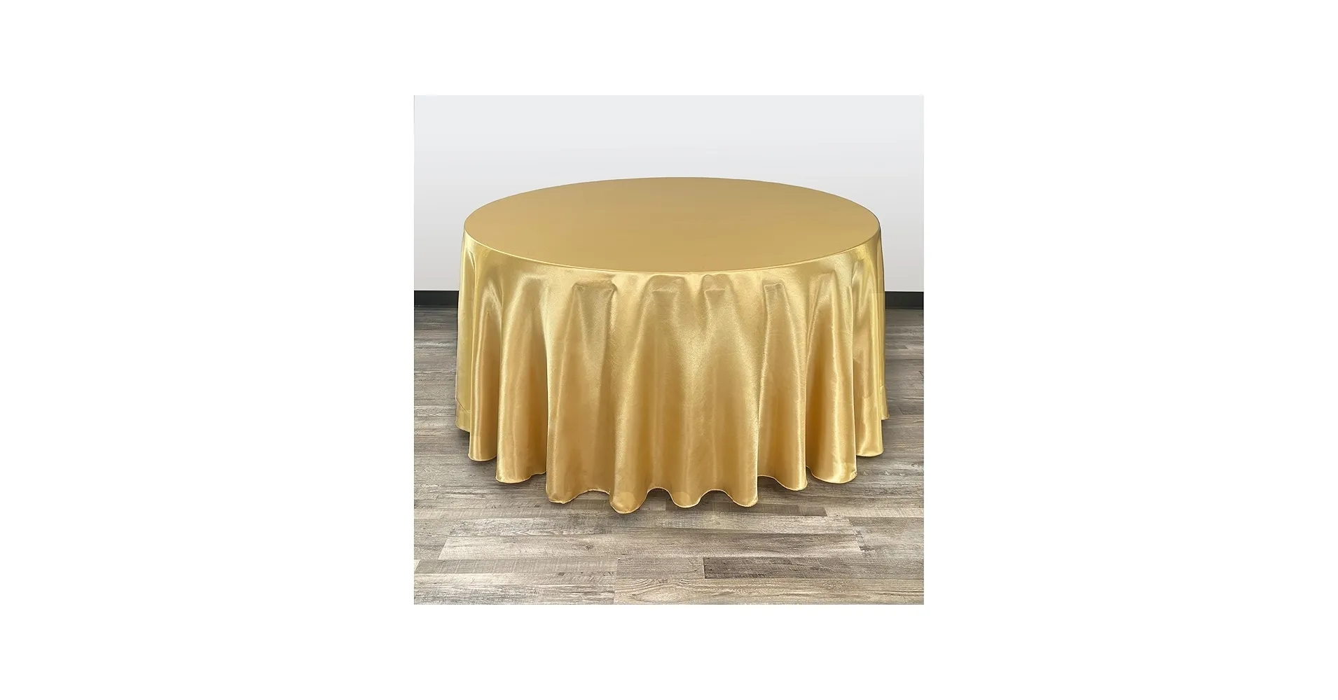 gold satin round tablecloth
