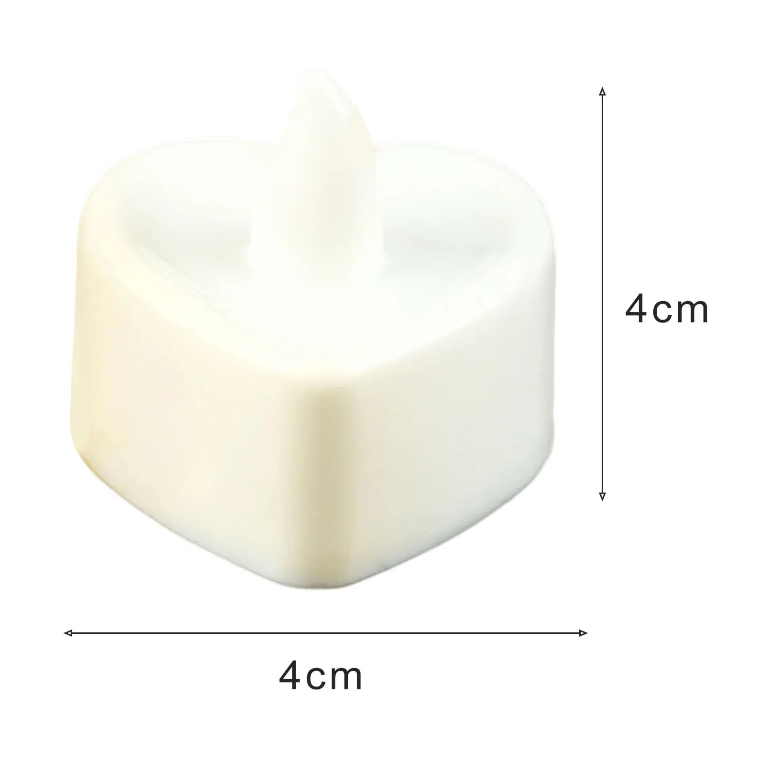 WHITE HEART LED CANDLE