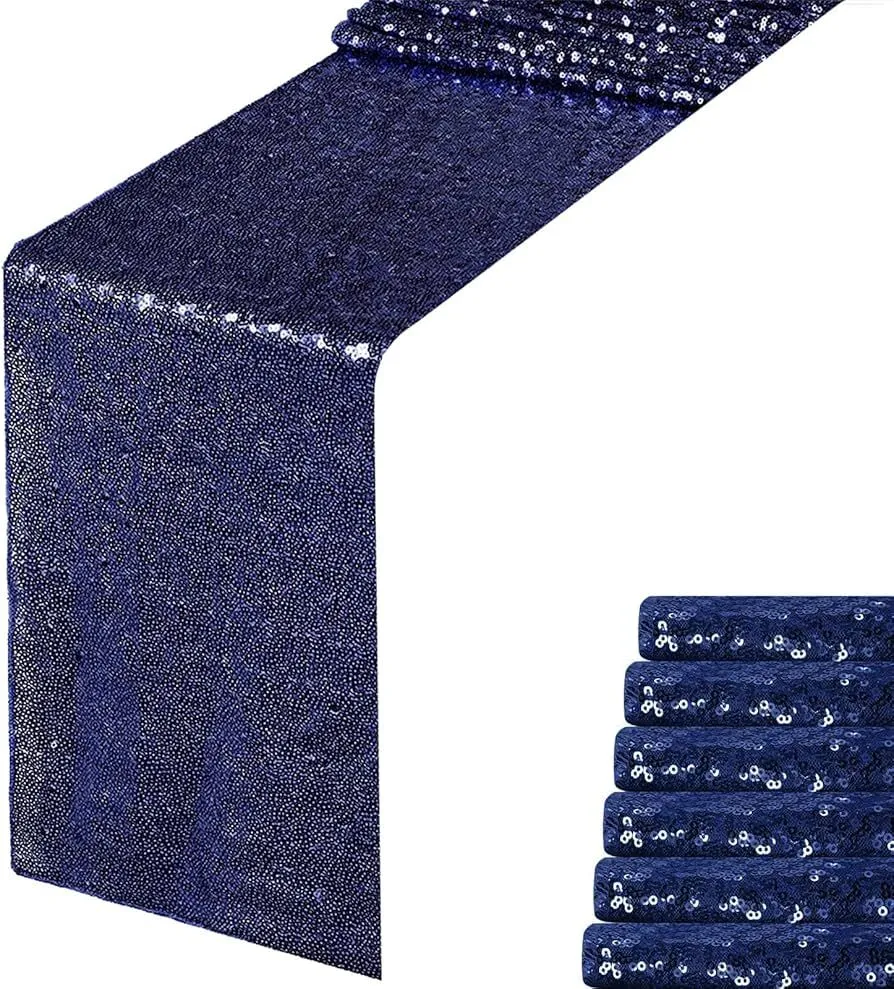 Navy Blue Sequin Runner