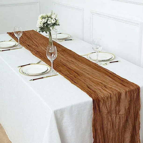 Mocha Brown Organza Runner