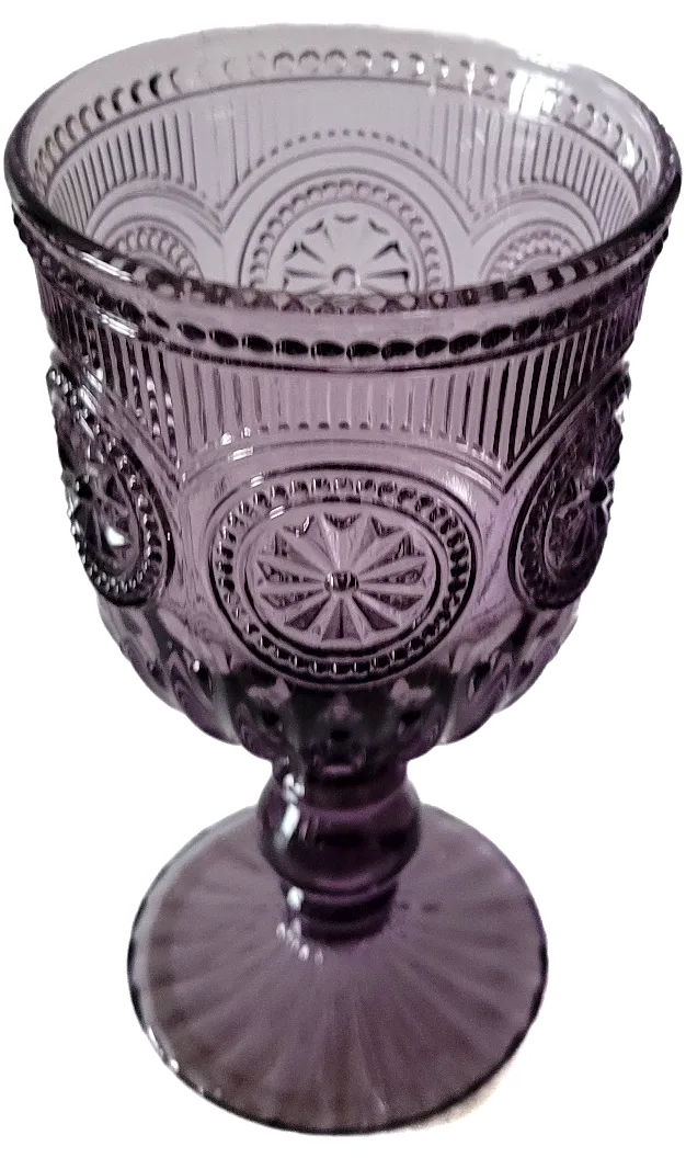 Water Goblet (Purple, blue, pink, gold) 