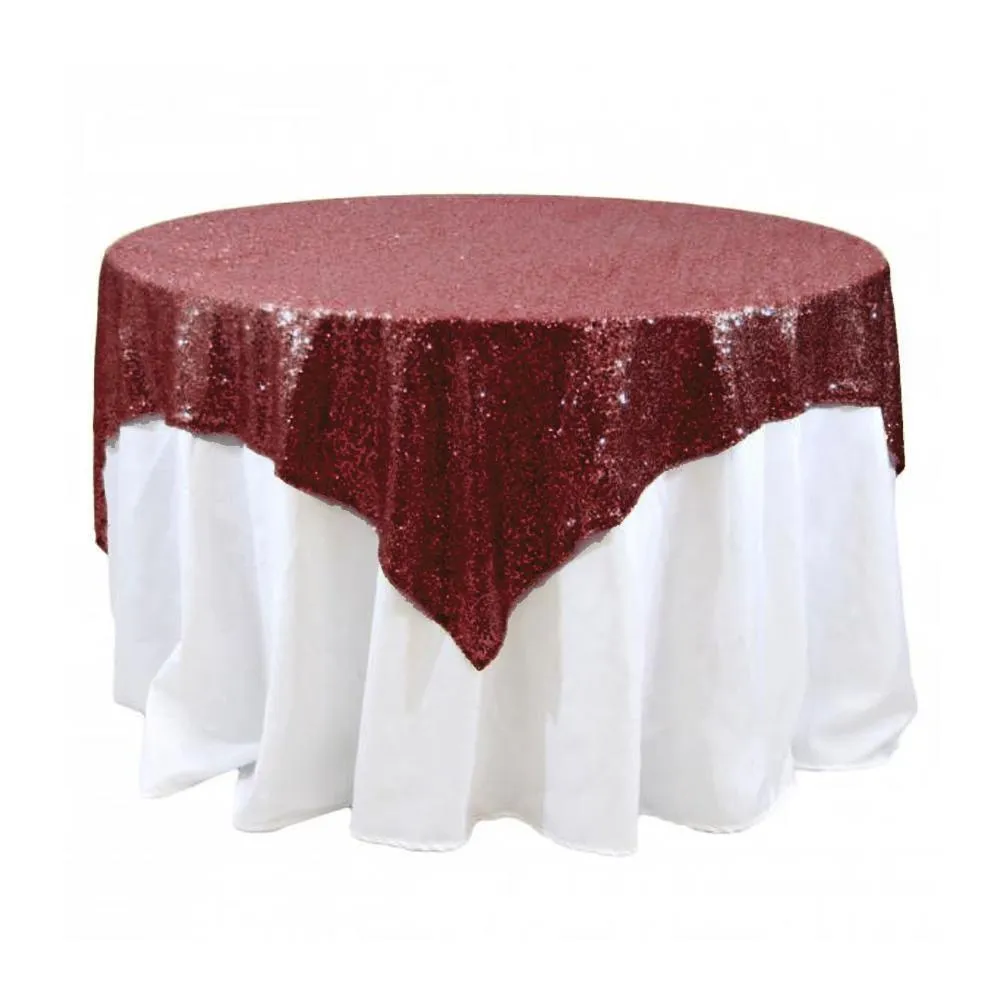 Burgundy Sequin Overlay