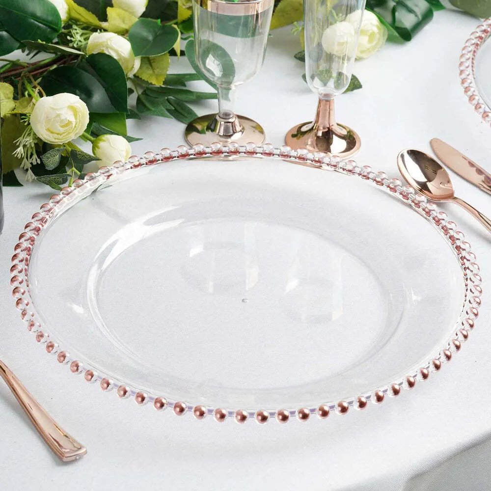 Clear with Rose Gold Rim