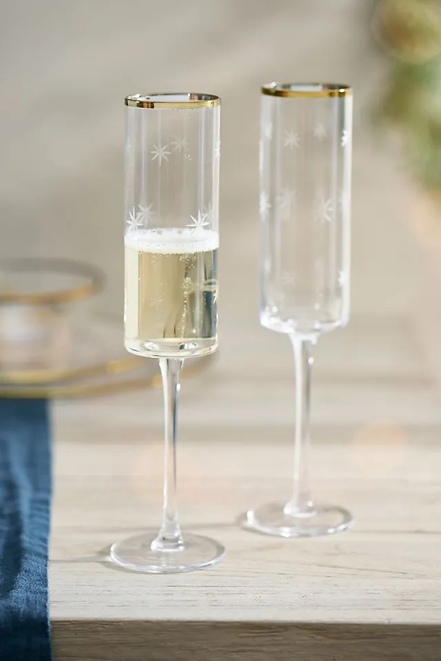 Champagne With Gold Rim