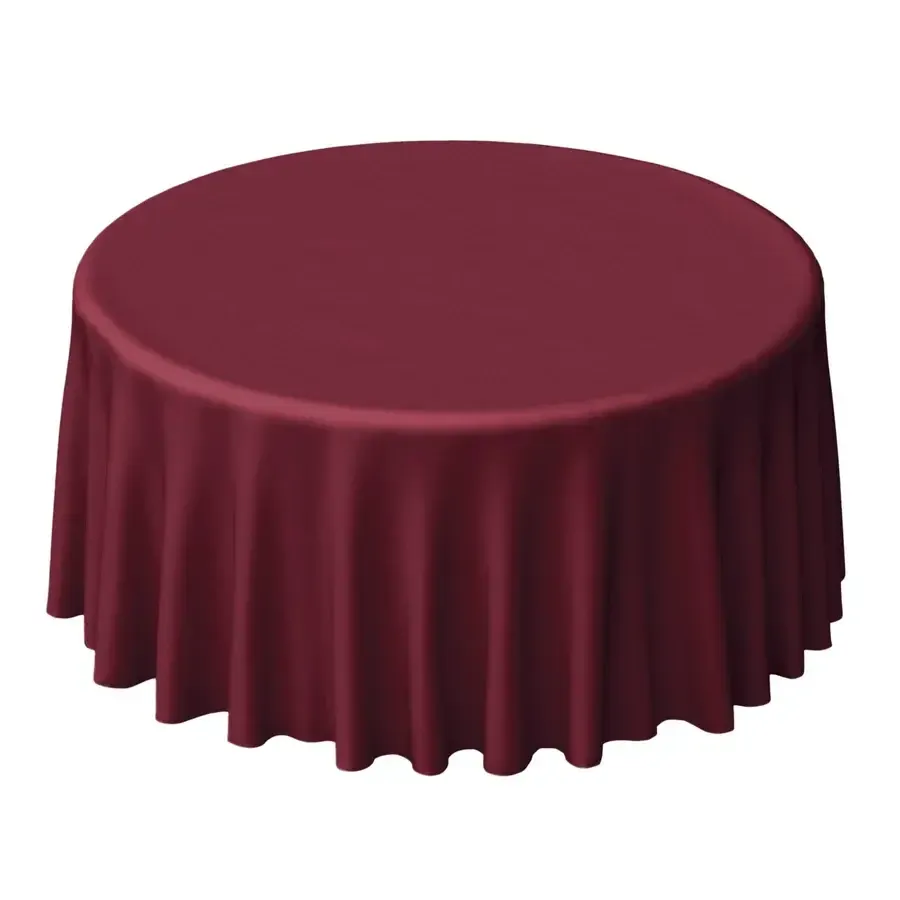 Burgundy Round Tablecloth