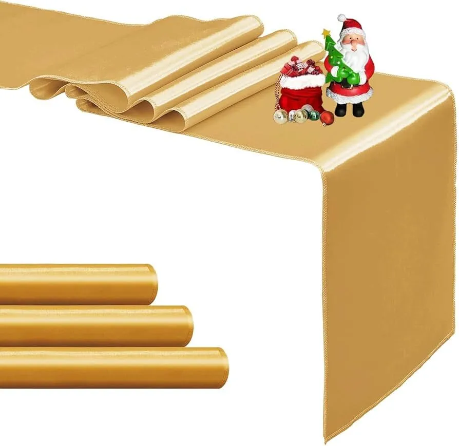 Antique Gold Satin Runner