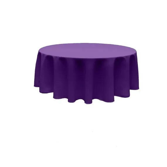 Dark Purple Round Tablecloth
