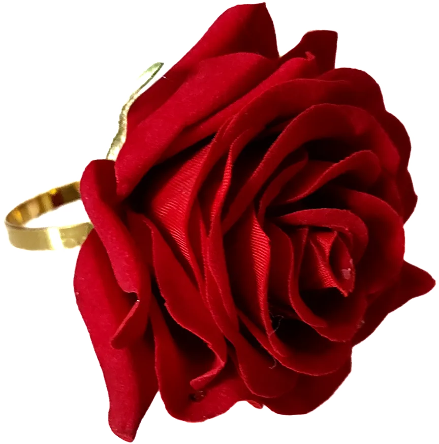 Large Red Rose Ring