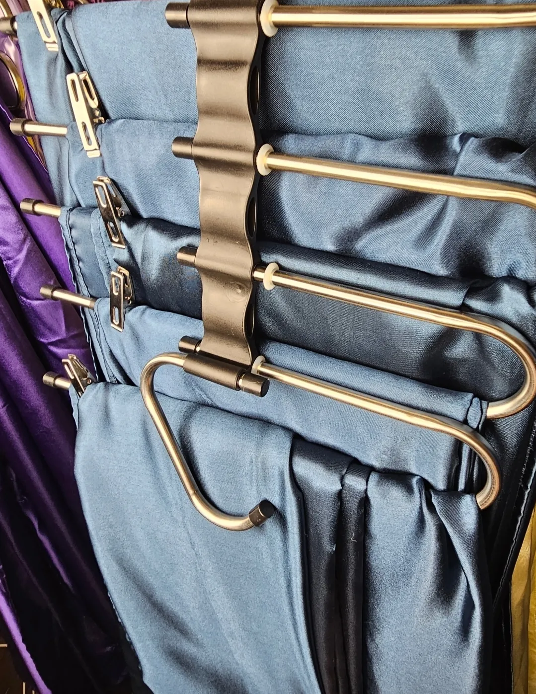 Dusty-Blue Satin Overlays 72"x72"