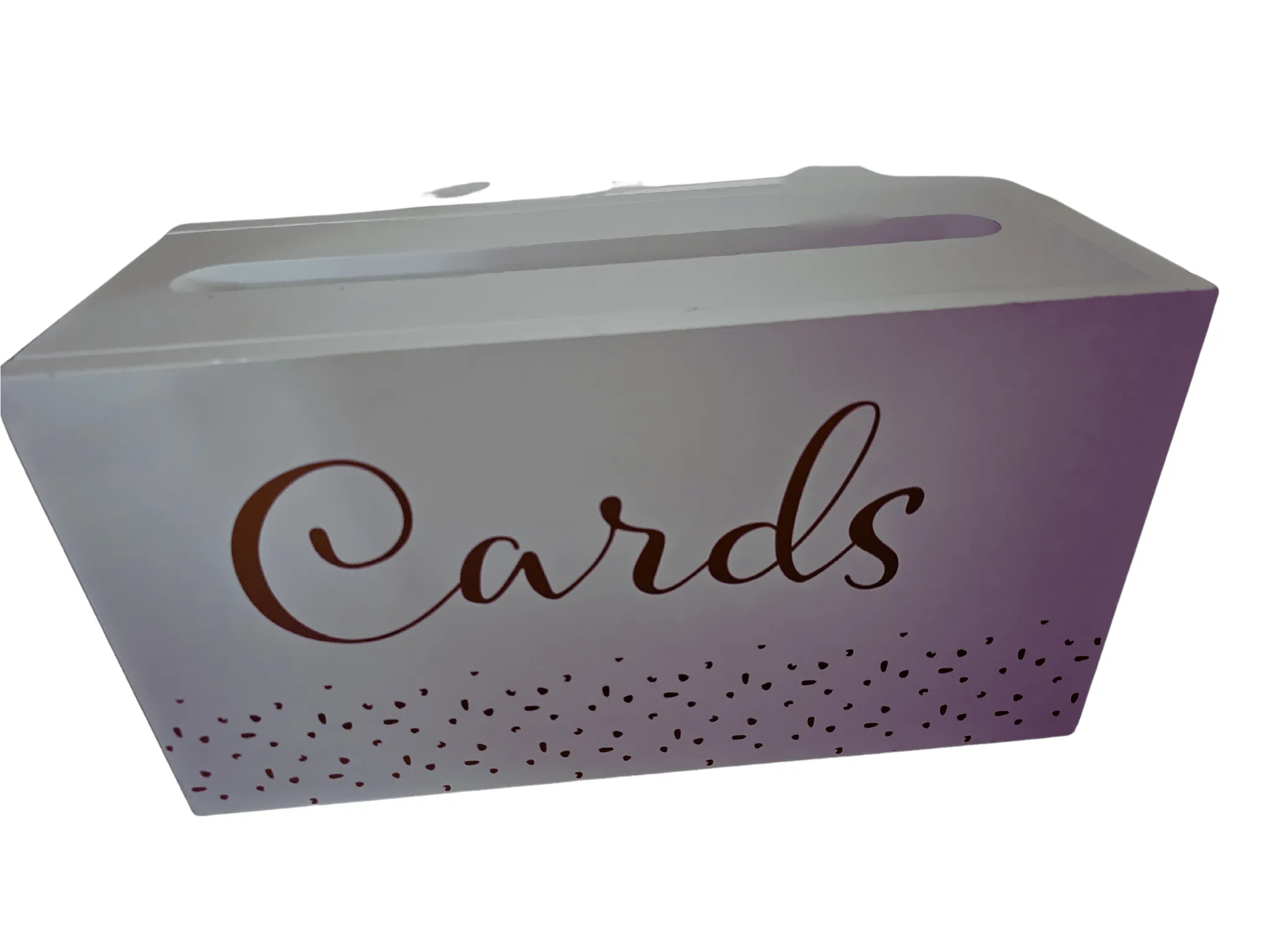 White & Gold Card Box