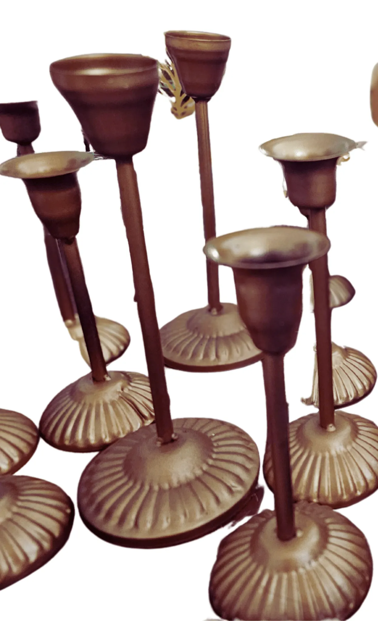 Set of 24 Brass Candlestick Holders