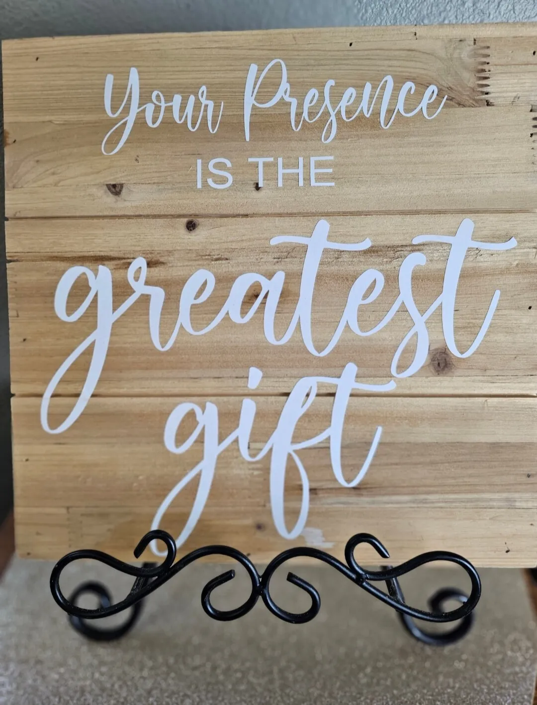 Wooden Greatest Gift sign