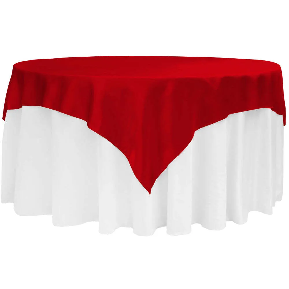 Red Satin Overlays 72"x72"