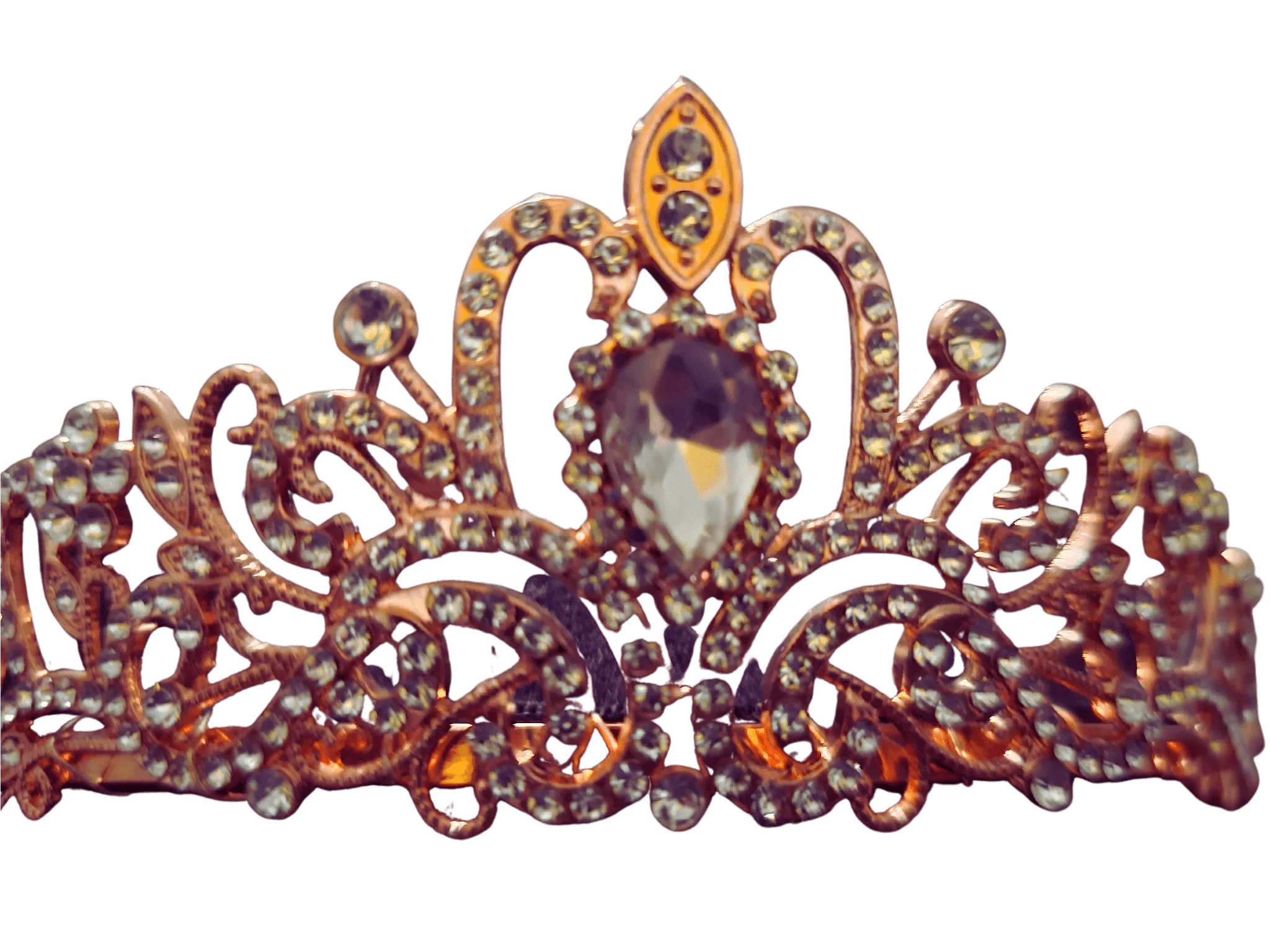 Adjustable High Quality Rose Gold Tiara