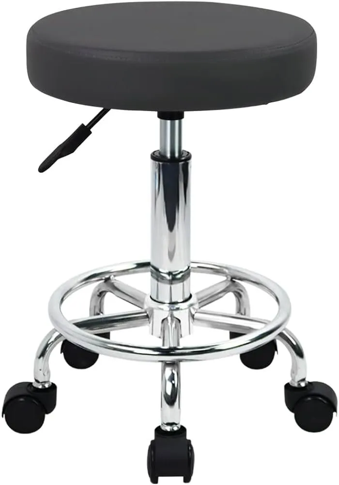Gray Rolling Stool