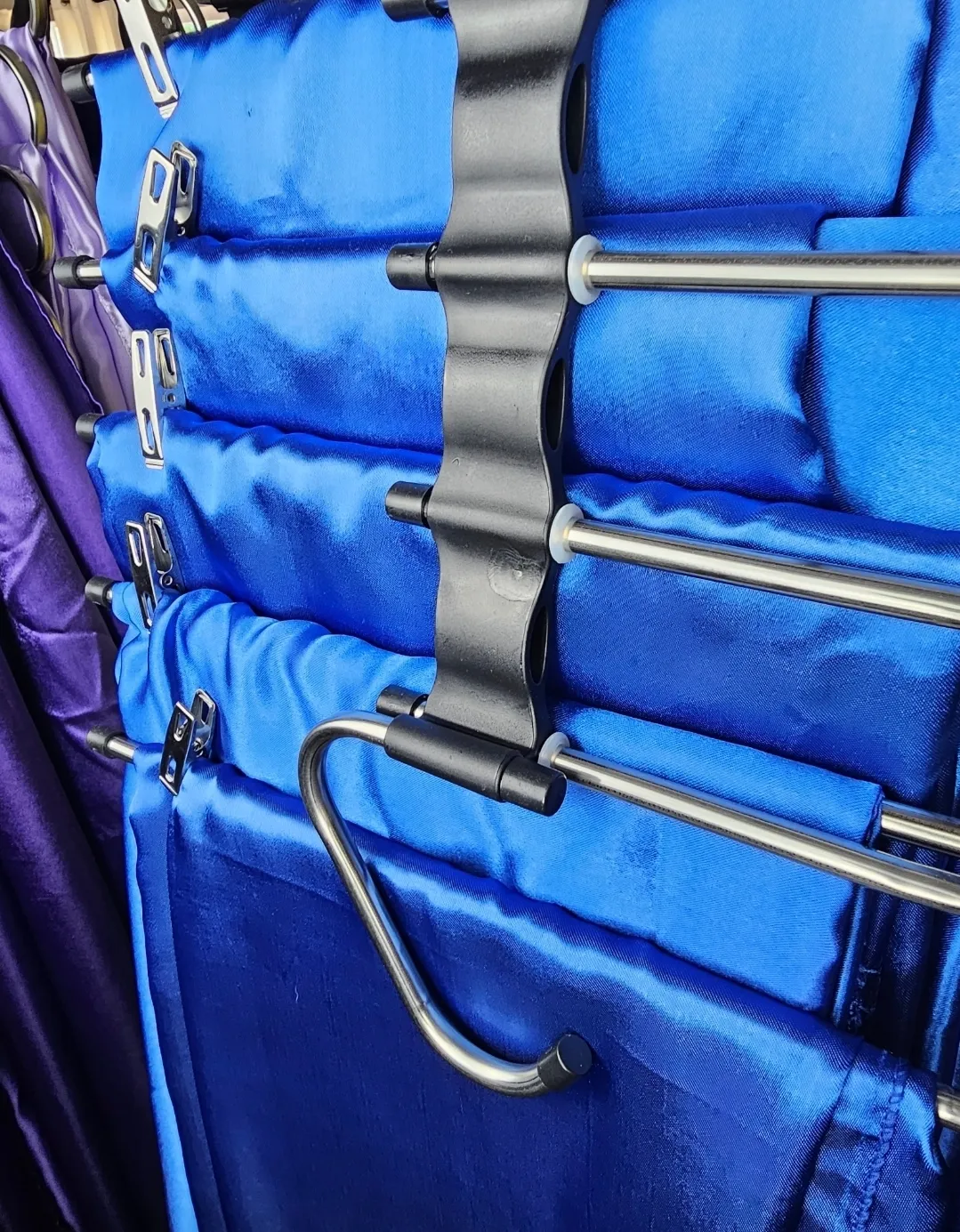 Royal Blue Satin Overlays 72"x72"