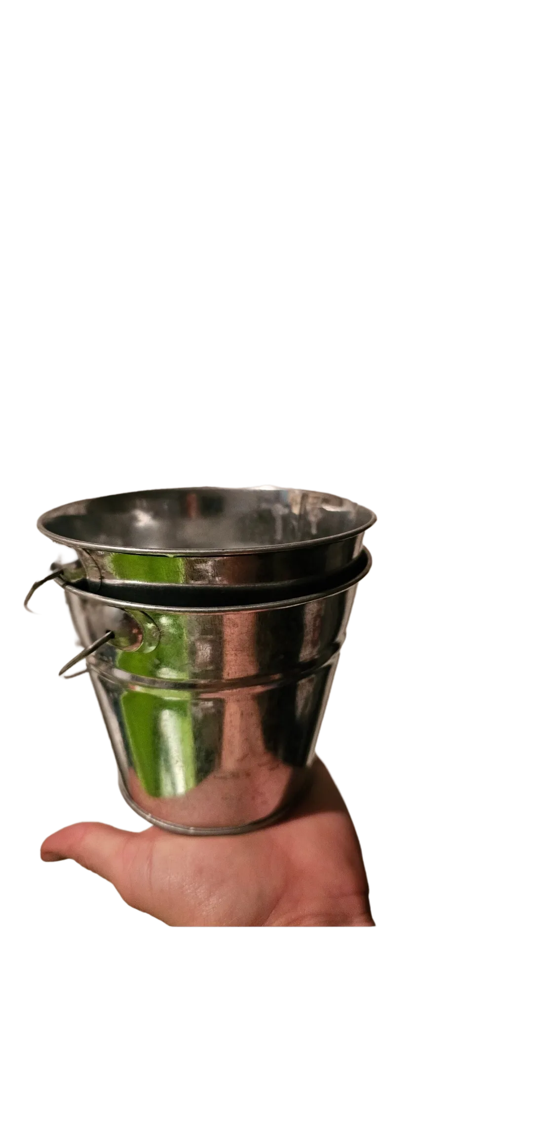 2 Small Silver Pails 