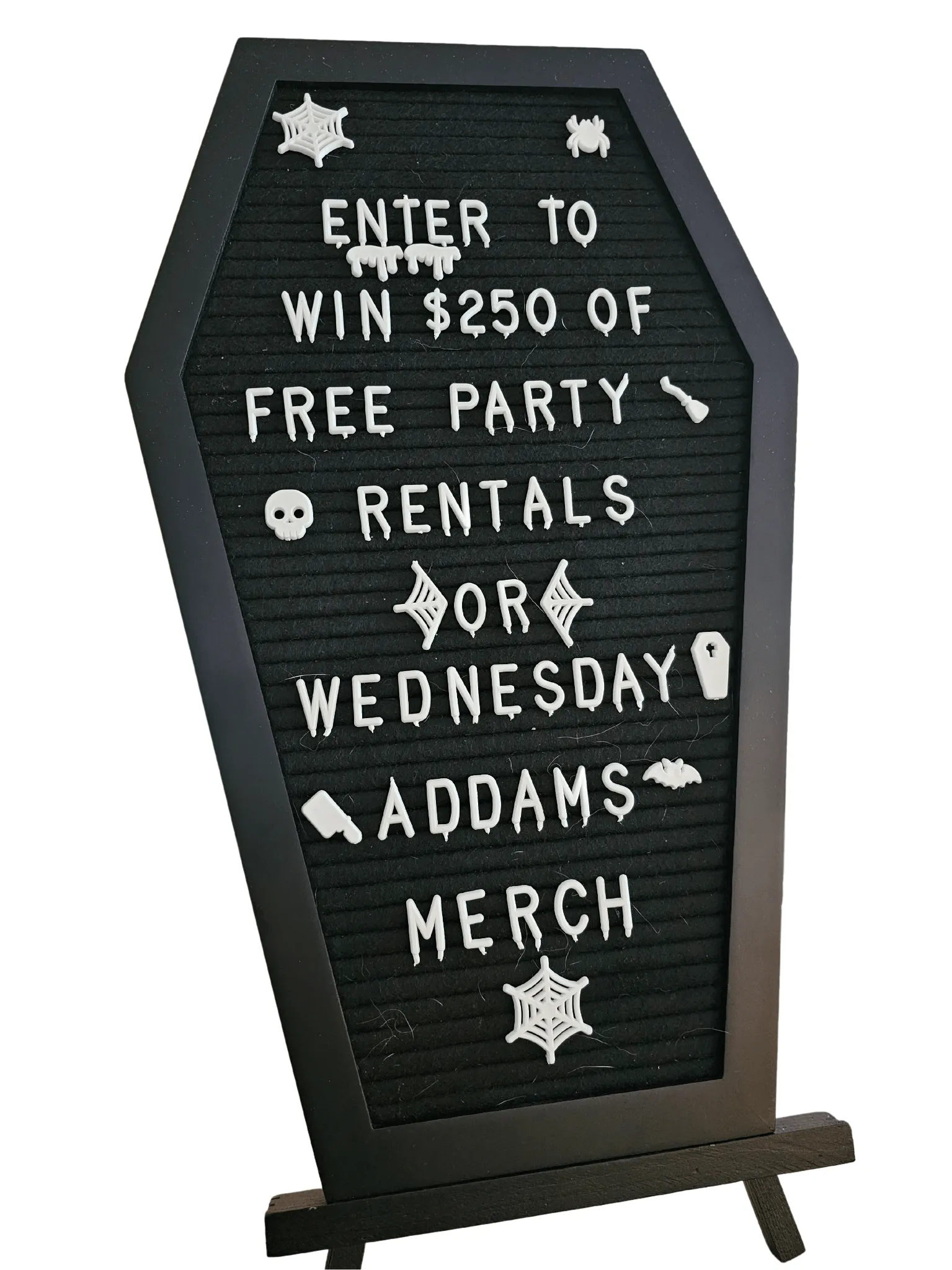 Table Top Coffin Letter Board