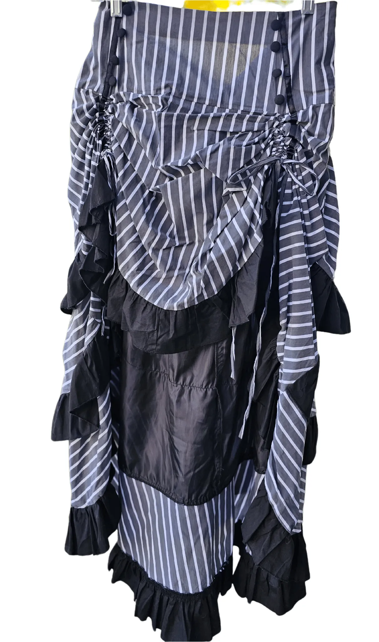 White & Black Saloon Girl Skirt 