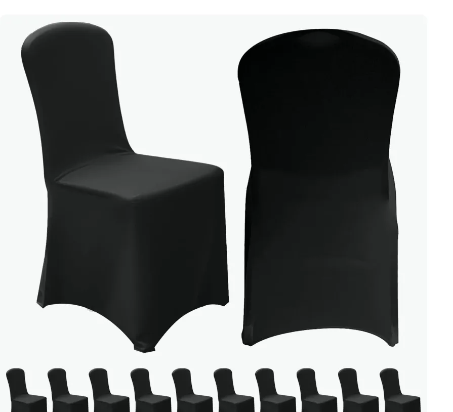 Stretch Universal Black Chair Covers