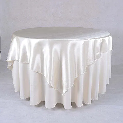 Cream Satin Overlays 72"x72"