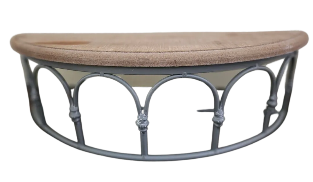 Semi-Cricle Wood & Iron Tier Tray