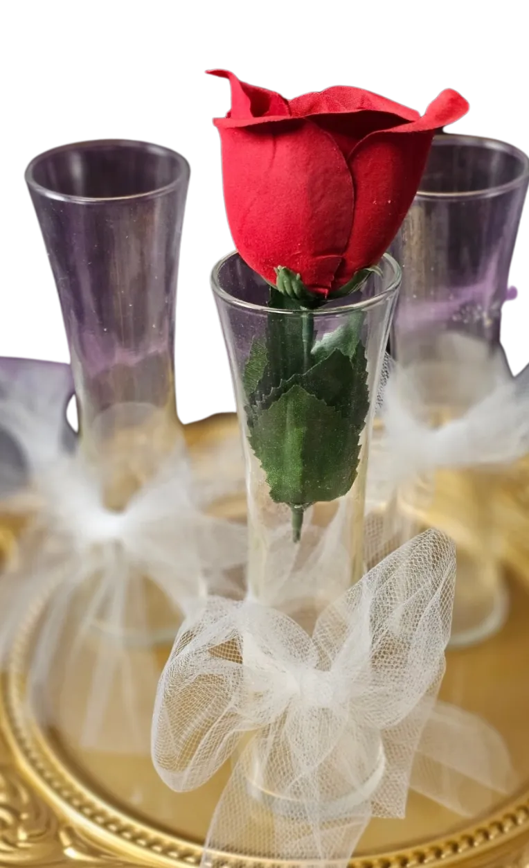 Set of 3 Glass Bud Vases
