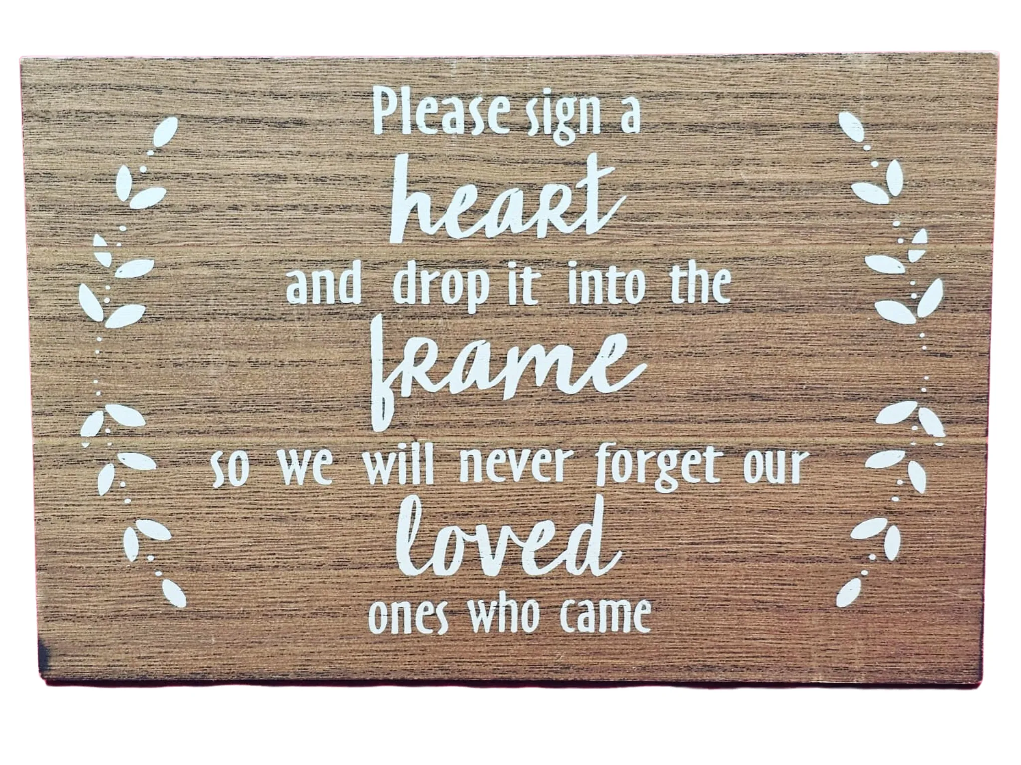 Wood Sign a Heart Sign 