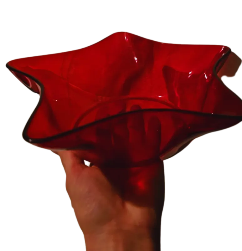 Red Plastic Star Bowl