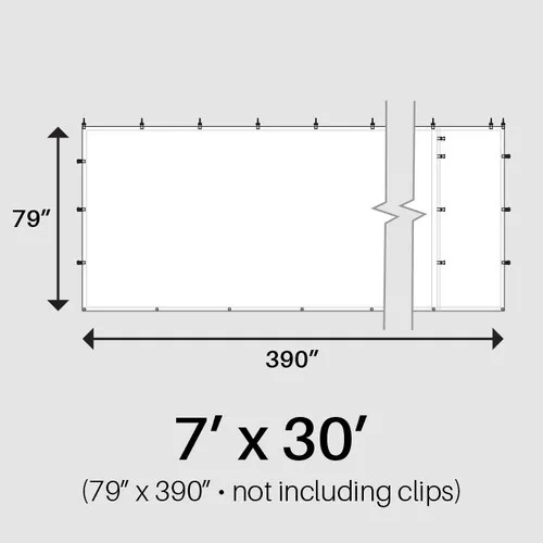 7' x 30' Solid Sidewall