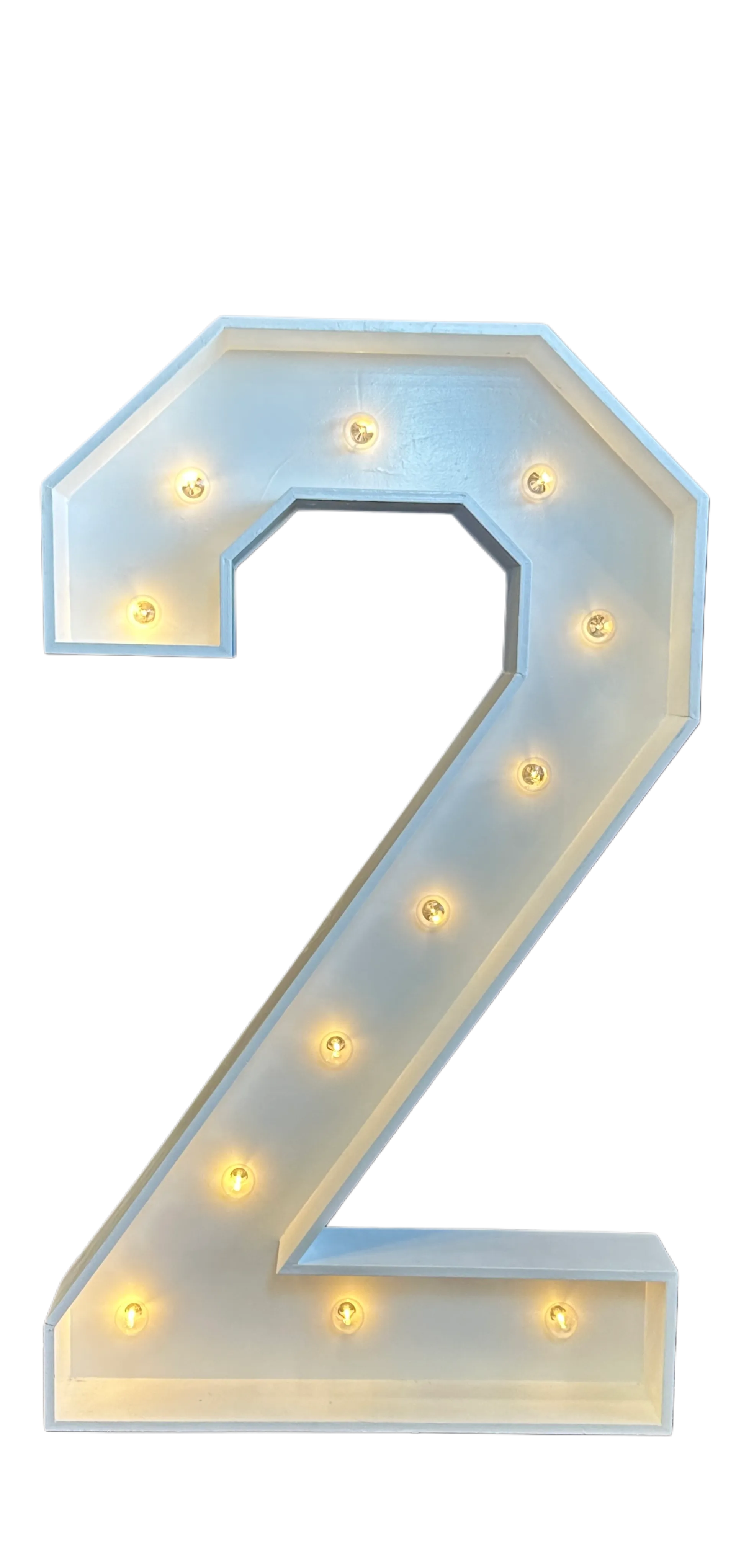 "2" Marquee Number