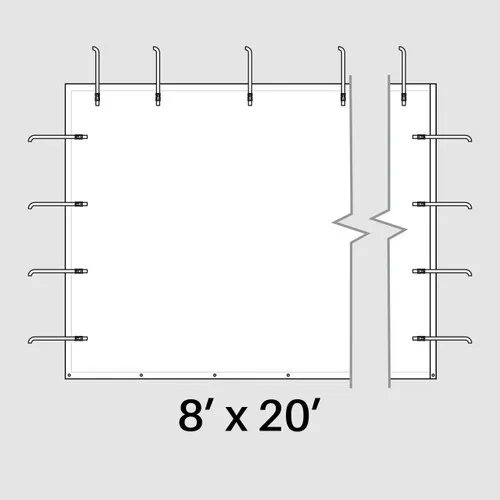 8' x 20' Solid Sidewall