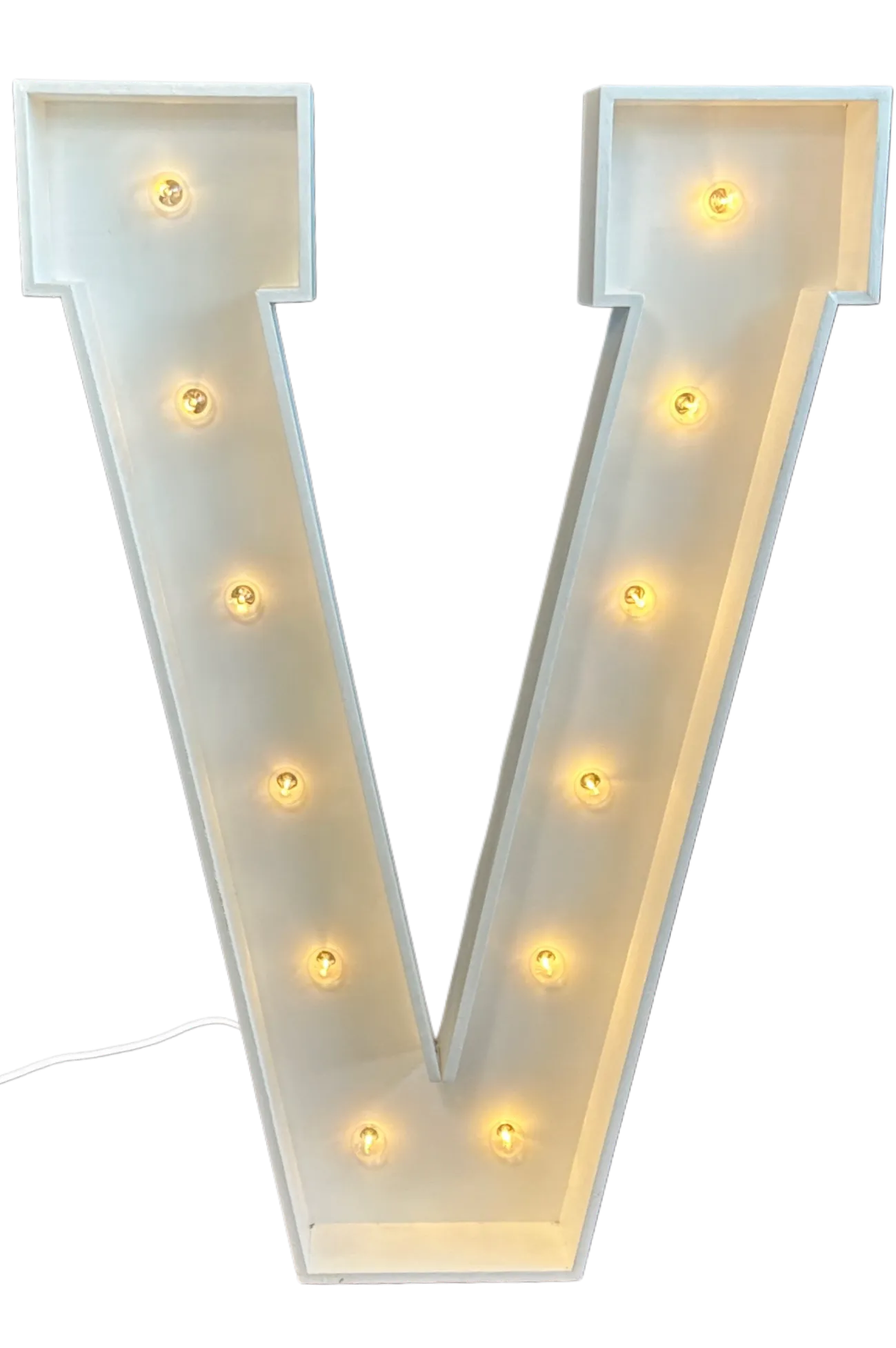 "V" Marquee Letter
