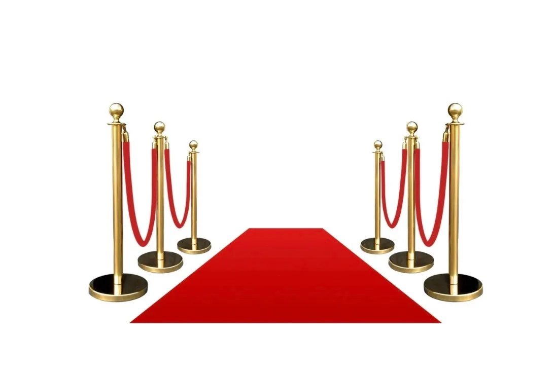 Carpet and Stanchions with Rope