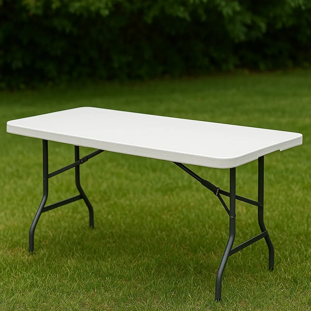 White 4FT Folding Table 