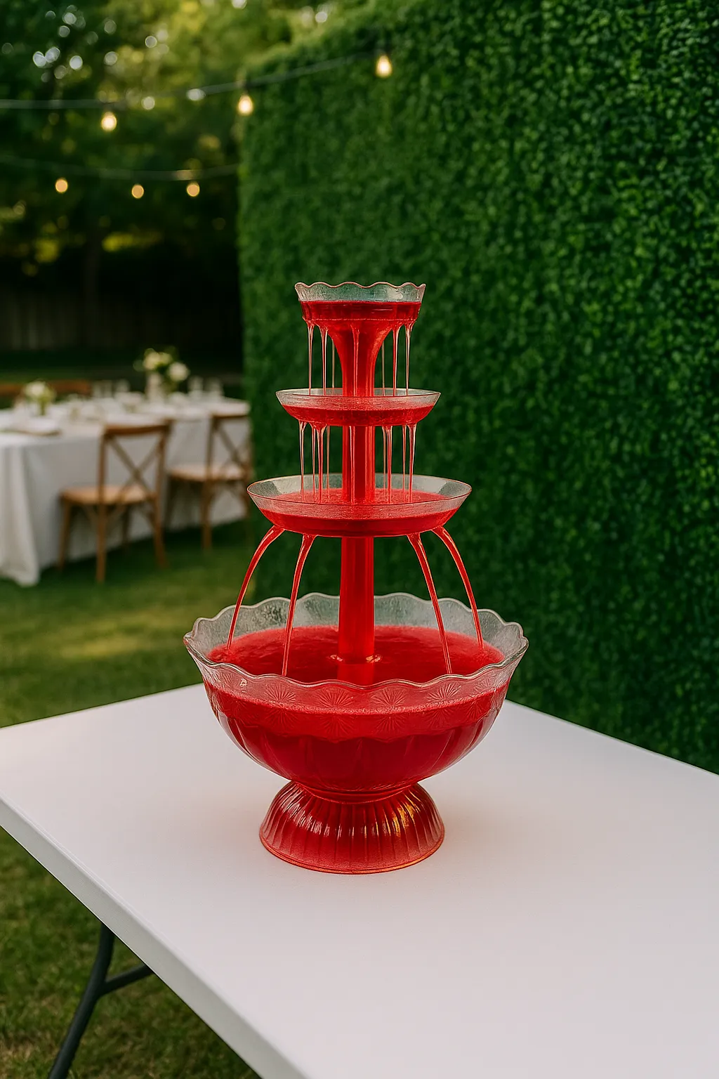 Drink fountain 1.5 Gallons, LED Lighted Base, Includes 8 Reusable Cups