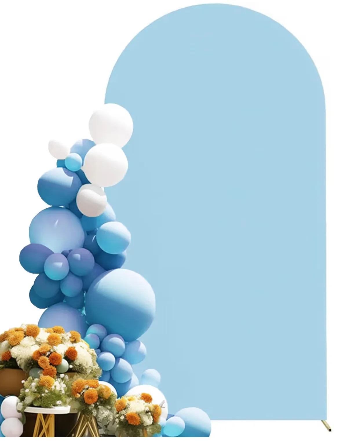 6.6 FT Baby Blue Arch Backdrop Cover