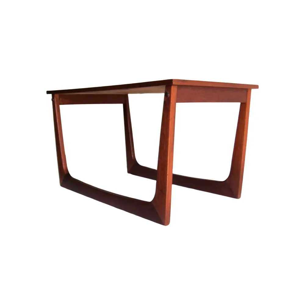 Danish Modern Sleigh Leg Side Table