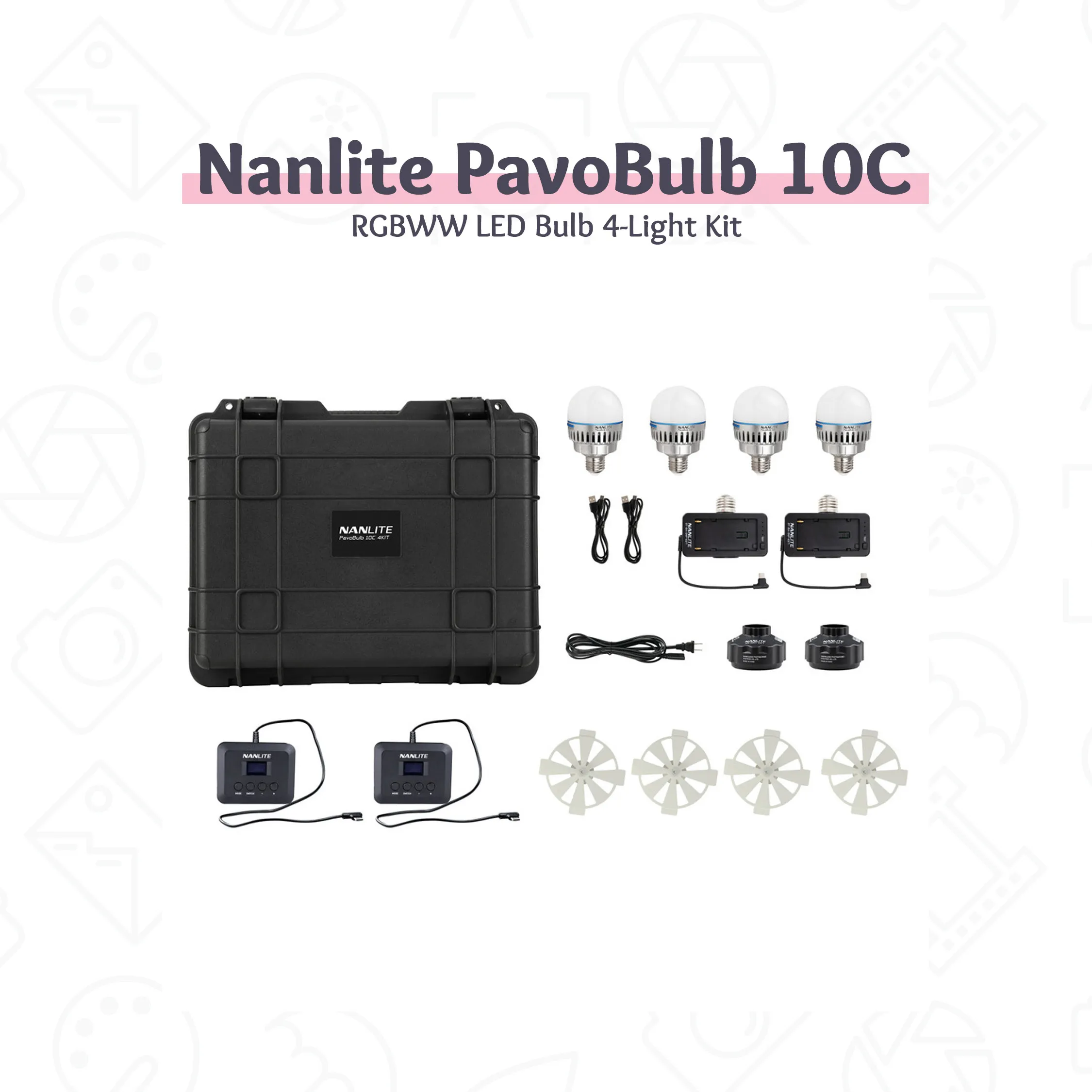 Nanlite PavoBulb 10C RGB 4 light kit
