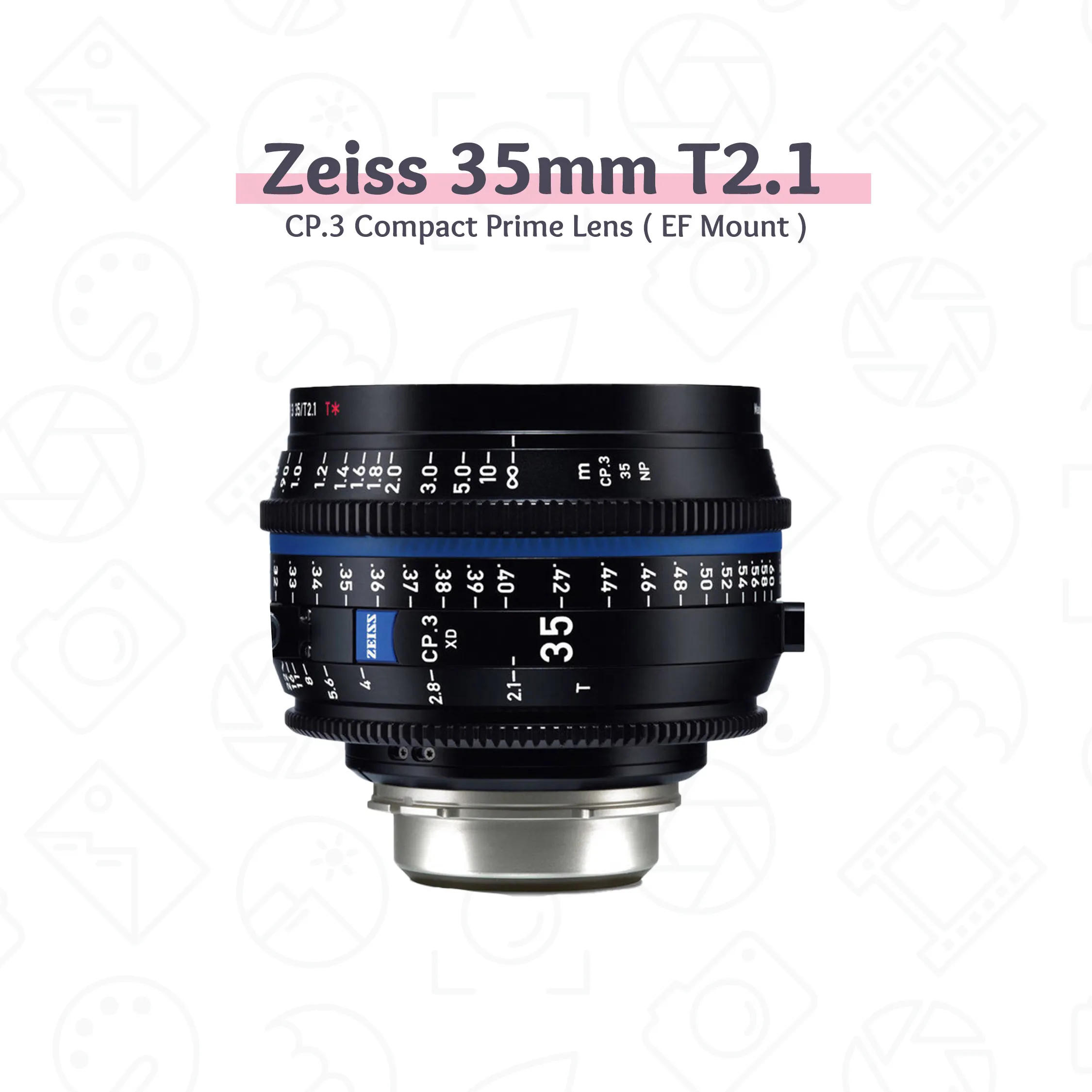 Zeis CP.3 35mm T2.1 Cine Lens EF Mount
