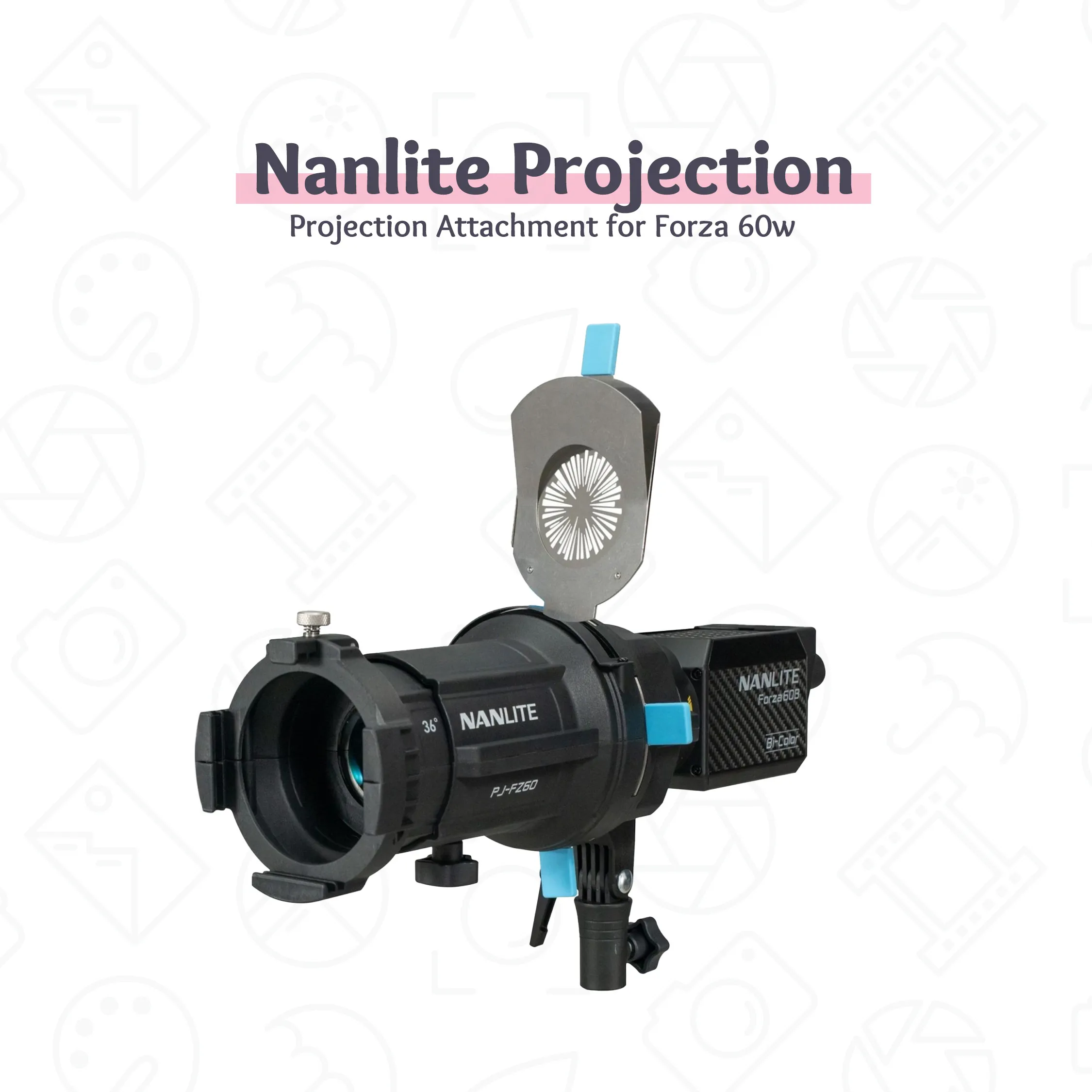 Nanlite Projector Mount for Forza 60 and 60B LED Monolights (19°)
