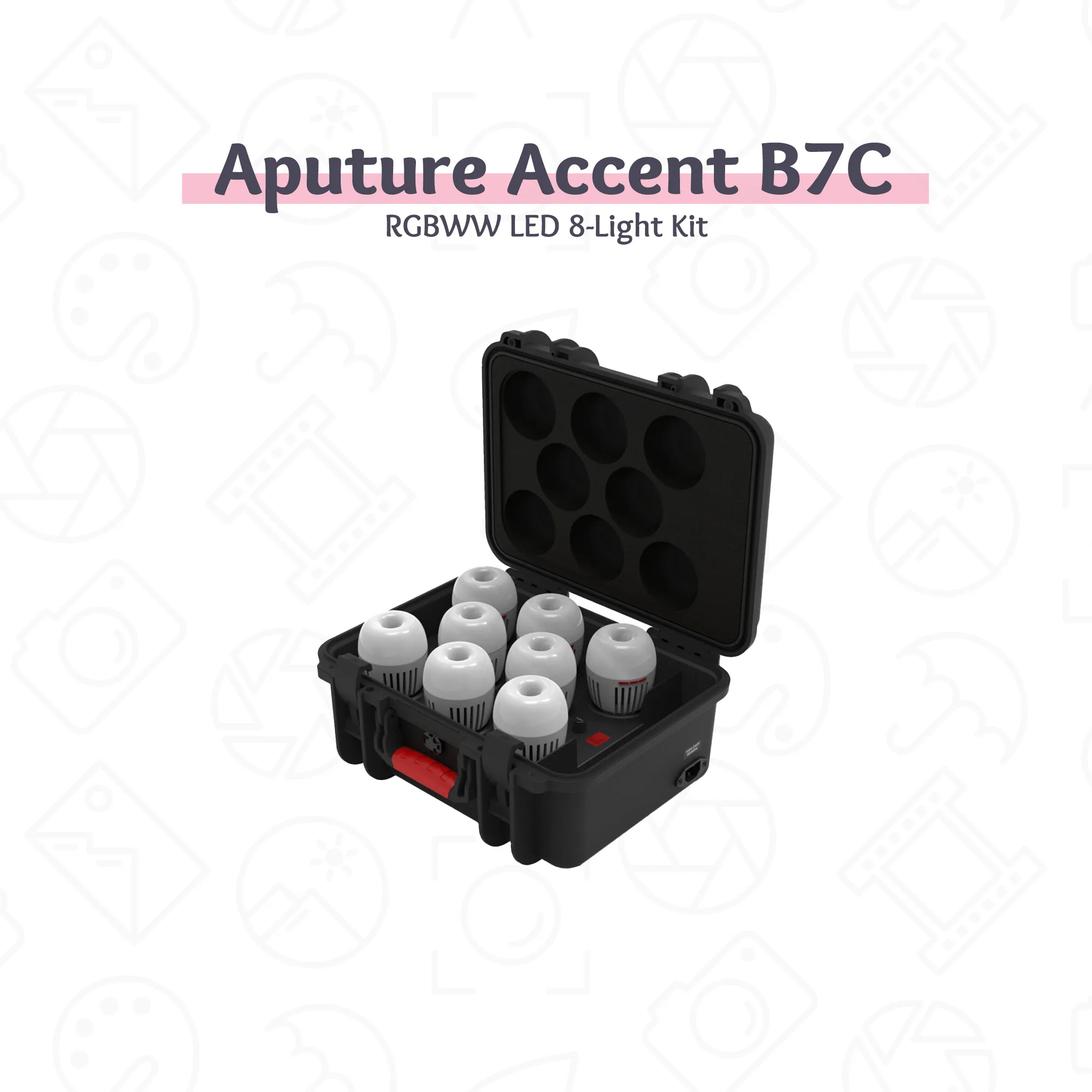 Aputure Accent B7C RGBWW LED 8-Light Kit